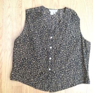 Ann Taylor sleeveless 100% silk shirt size L